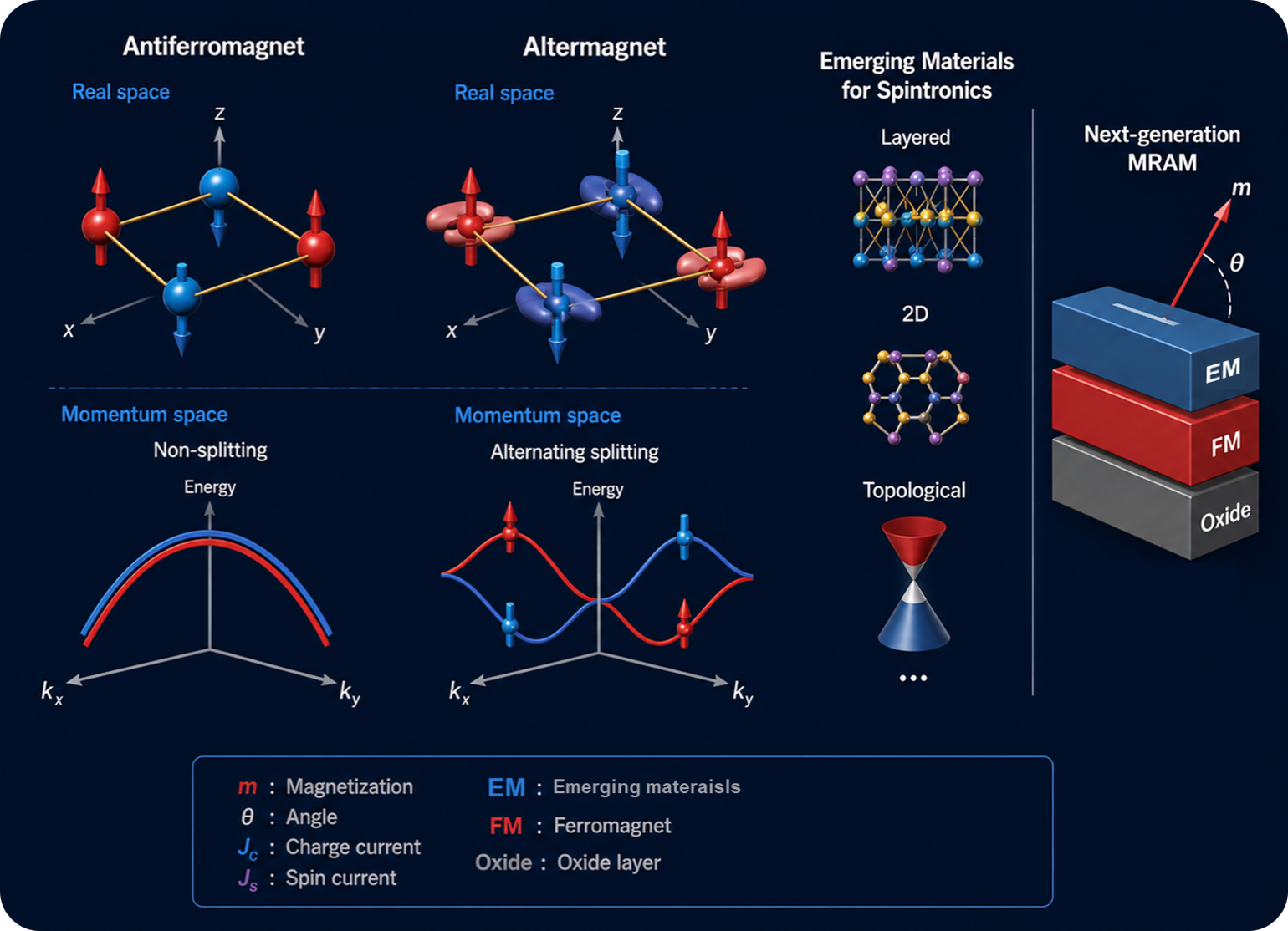 Antiferromagnets, altermagnets and emerging materials